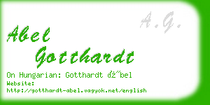 abel gotthardt business card